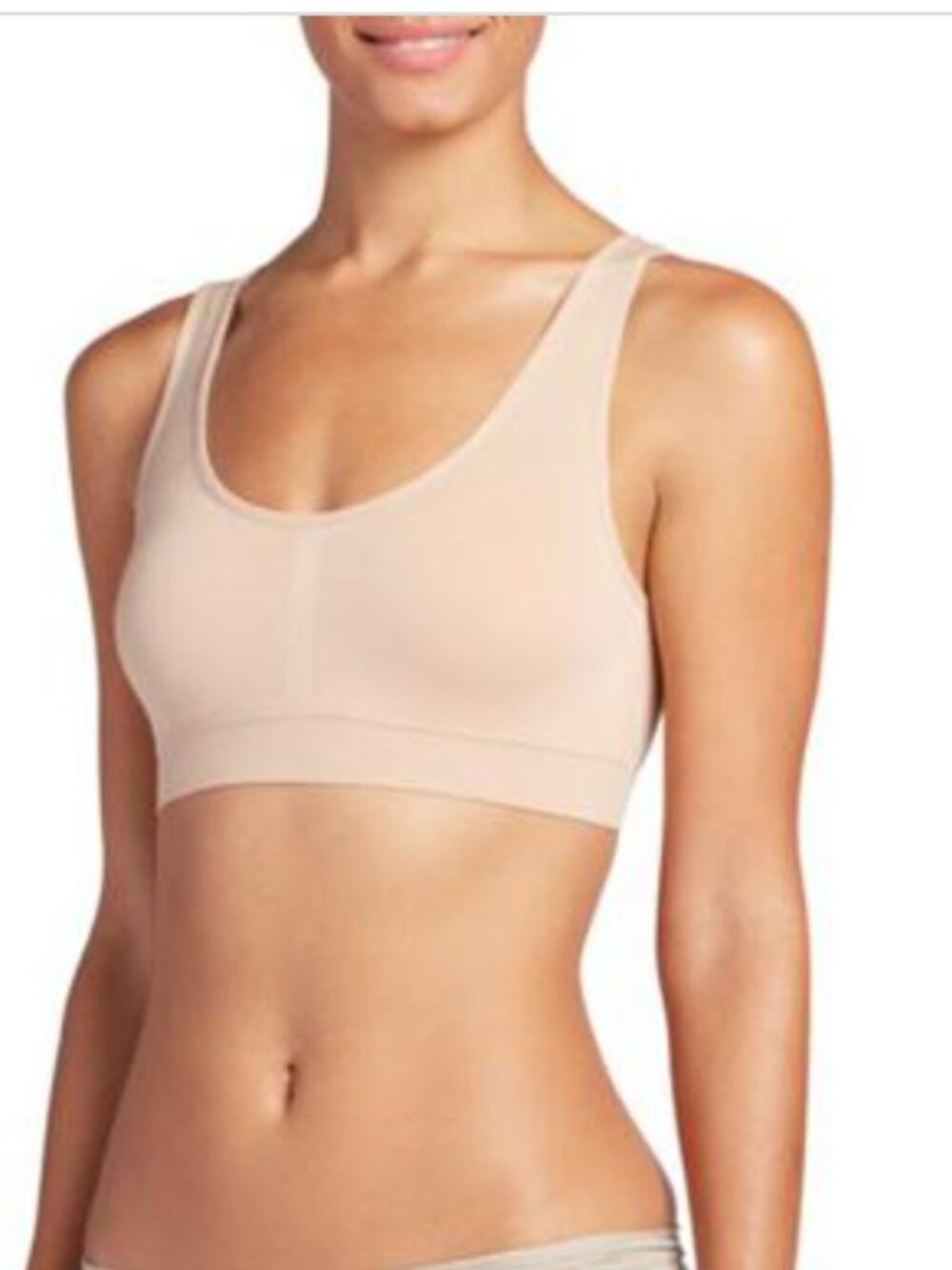 Jockey Women's Modern Micro Seamfree  Bralette Beige Size L 6502